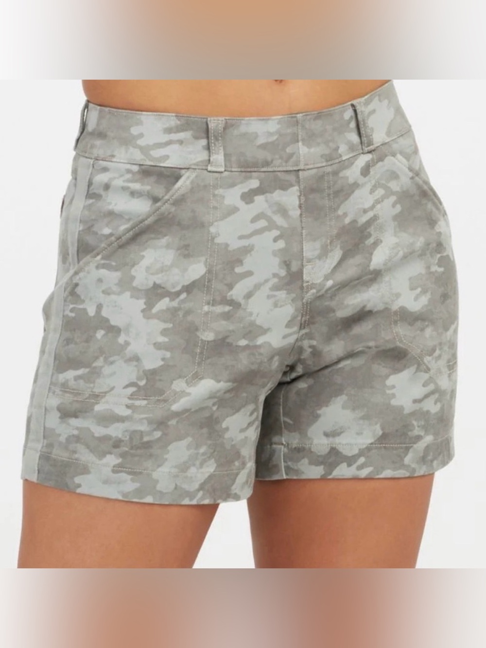SPANX Gray Camo Utility Shorts